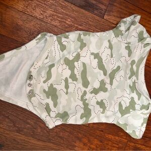 Little Me Green Camouflage Baby Bodysuit
